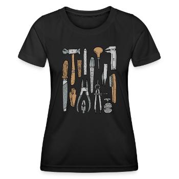 Goldschmied Werkzeug - Frauen Funktions-T-Shirt - Schwarz - Vorne - AI Model Female 172 light (172cm)