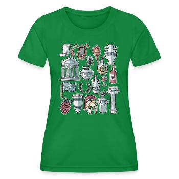 Grèce - T-shirt sport Femme - vert - Devant - AI Model Female 172 dark (172cm)