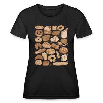 Bread - Women's Functional T-Shirt - black - Front - AI Model Female 172 light (172cm)