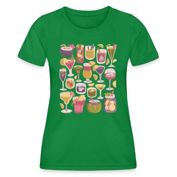 Cocktails - Women's Functional T-Shirt - kelly green - Front - AI Model Female 172 dark (172cm)
