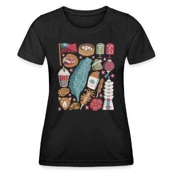Taiwan - Women's Functional T-Shirt - black - Front - AI Model Female 172 light (172cm)