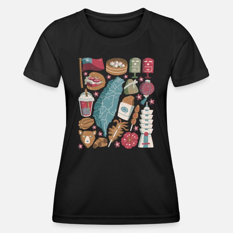 Taiwan - Women's Functional T-Shirt - black