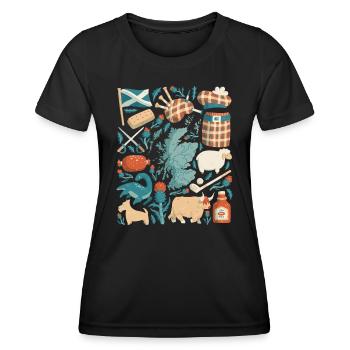 Scotland - Women's Functional T-Shirt - black - Front - AI Model Female 172 light (172cm)