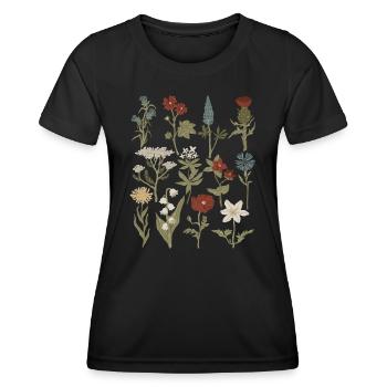 Wildflowers - Women's Functional T-Shirt - black - Front - AI Model Female 172 light (172cm)