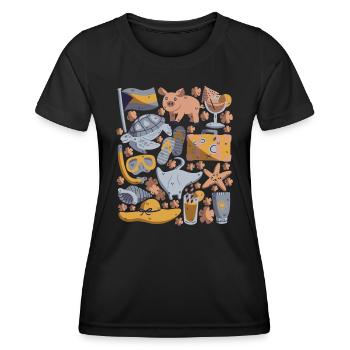 Bahamas - T-shirt sport Femme - noir - Devant - AI Model Female 172 light (172cm)