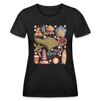Bali - T-shirt sport Femme - noir - Devant - AI Model Female 172 light (172cm)