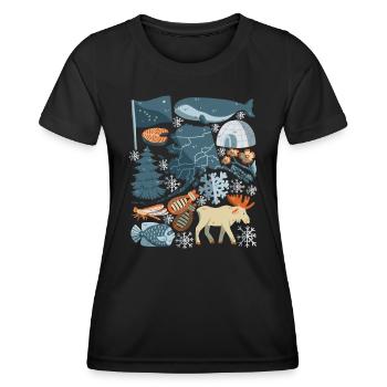 Alaska - T-shirt sport Femme - noir - Devant - AI Model Female 172 light (172cm)