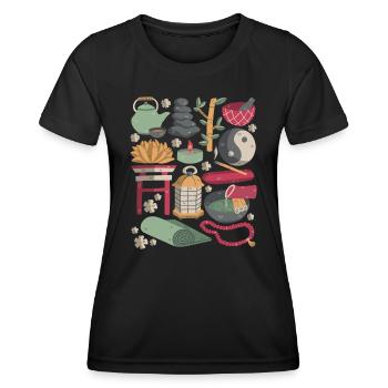 Zen Meditation - Women's Functional T-Shirt - black - Front - AI Model Female 172 light (172cm)
