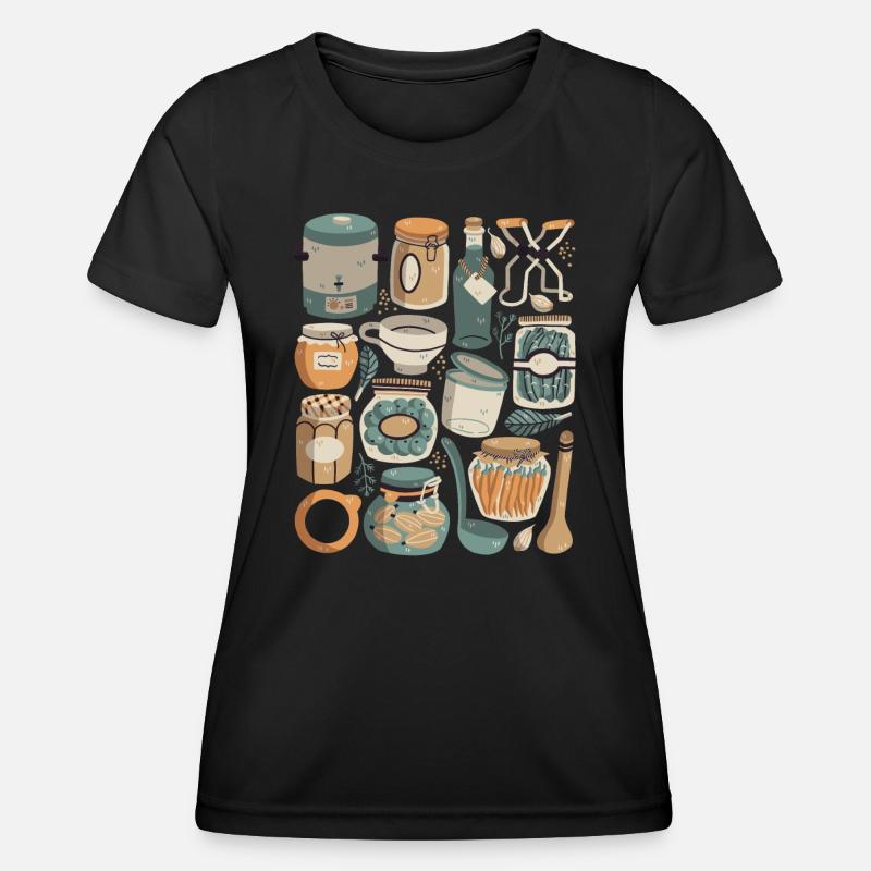 Einmachen, Einkochen, Fermentieren - Frauen Funktions-T-Shirt - Schwarz