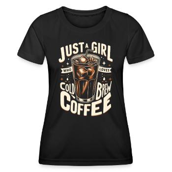 Cold Brew Kaffee - Frauen Funktions-T-Shirt - Schwarz - Vorne - AI Model Female 172 light (172cm)