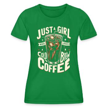 Cold Brew Coffee - Women's Functional T-Shirt - kelly green - Front - AI Model Female 172 dark (172cm)
