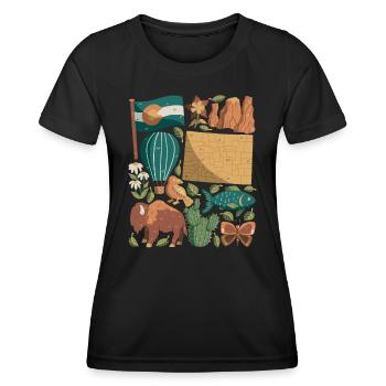 Colorado - Frauen Funktions-T-Shirt - Schwarz - Vorne - AI Model Female 172 light (172cm)
