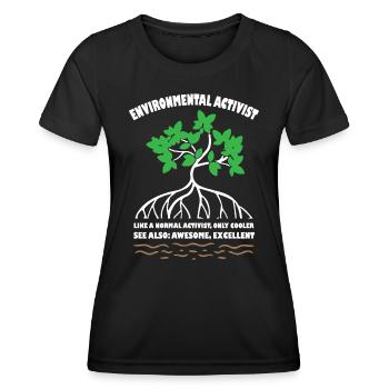 Activiste des mangroves - T-shirt sport Femme - noir - Devant - AI Model Female 172 light (172cm)
