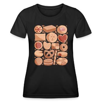 Kekse - Frauen Funktions-T-Shirt - Schwarz - Vorne - AI Model Female 172 light (172cm)
