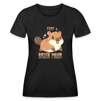 Fast Brain Power - Frauen Funktions-T-Shirt - Schwarz - Vorne - AI Model Female 172 light (172cm)