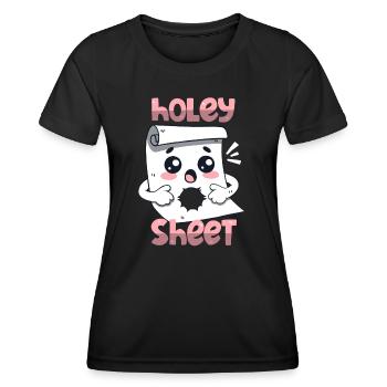 Feuille de Holey - T-shirt sport Femme - noir - Devant - AI Model Female 172 light (172cm)