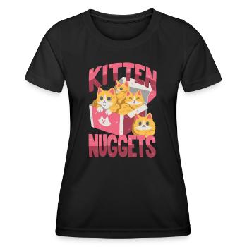 Kitten Nuggets - Women's Functional T-Shirt - black - Front - AI Model Female 172 light (172cm)