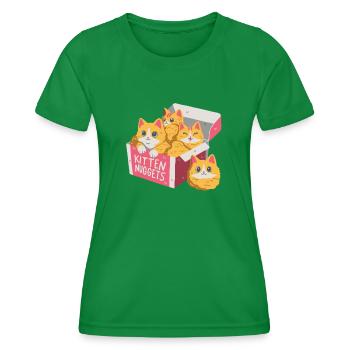 Kitten Nuggets - Frauen Funktions-T-Shirt - Kelly Green - Vorne - AI Model Female 172 dark (172cm)