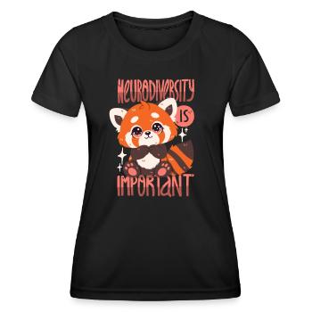 Neurodiversity is important - Women's Functional T-Shirt - black - Front - AI Model Female 172 light (172cm)