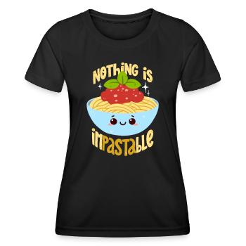 Pasta Wortwitz - Frauen Funktions-T-Shirt - Schwarz - Vorne - AI Model Female 172 light (172cm)
