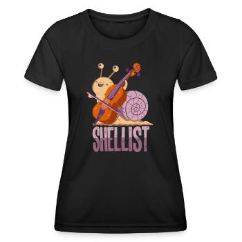 Cello Pun - Women's Functional T-Shirt - black - Front - AI Model Female 172 light (172cm)