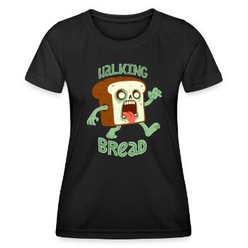 Zombie-Brot: Walking Bread - Frauen Funktions-T-Shirt - Schwarz - Vorne - AI Model Female 172 light (172cm)