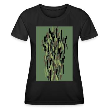 Camouflage Art Olive - Women's Functional T-Shirt - black - Front - AI Model Female 172 light (172cm)