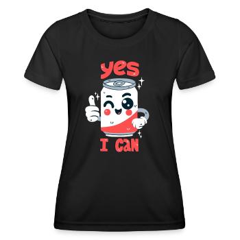 Jeu de mots - T-shirt sport Femme - noir - Devant - AI Model Female 172 light (172cm)