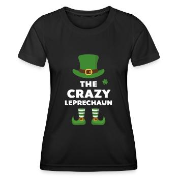 Le Crazy Leprechaun - T-shirt sport Femme - noir - Devant - AI Model Female 172 light (172cm)