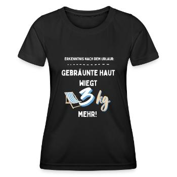 Weight Gain Diet Holiday Pounds Lose Weight Saying - Women's Functional T-Shirt - black - Front - AI Model Female 172 light (172cm)