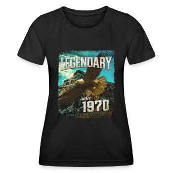 Legendary since 1970 - Women's Functional T-Shirt - black - Front - AI Model Female 172 light (172cm)