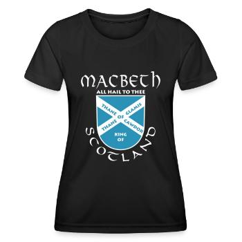 Scotland Macbeth - Frauen Funktions-T-Shirt - Schwarz - Vorne - AI Model Female 172 light (172cm)