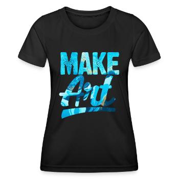 art professeur d’art artiste peinture art cadeau - T-shirt sport Femme - noir - Devant - AI Model Female 172 light (172cm)
