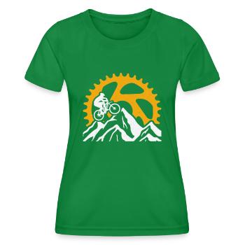 Vélo De Montagne - T-shirt sport Femme - vert - Devant - AI Model Female 172 dark (172cm)