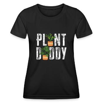 Funny Plant Lover Dad - Plant Daddy Gardener - Women's Functional T-Shirt - black - Front - AI Model Female 172 light (172cm)
