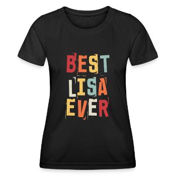 Beste Lisa Beliebte Geburtsnamen Lisa Kostüm - Frauen Funktions-T-Shirt - Schwarz - Vorne - AI Model Female 172 light (172cm)