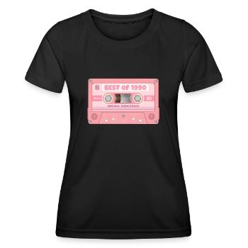 Le meilleur de 1990 Mixtape Retro Cassette Anniversaire - T-shirt sport Femme - noir - Devant - AI Model Female 172 light (172cm)