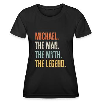Michael, légende du mythe de l’homme, drôle de meilleur nom Michael - T-shirt sport Femme - noir - Devant - AI Model Female 172 light (172cm)