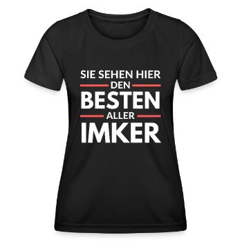 Sie sehen hier den Besten aller Imker - Frauen Funktions-T-Shirt - Schwarz - Vorne - AI Model Female 172 light (172cm)
