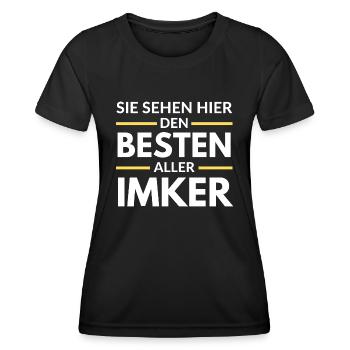 Sie sehen hier den Besten aller Imker - Frauen Funktions-T-Shirt - Schwarz - Vorne - AI Model Female 172 light (172cm)