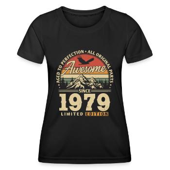 Großartig seit 1979 - Frauen Funktions-T-Shirt - Schwarz - Vorne - AI Model Female 172 light (172cm)