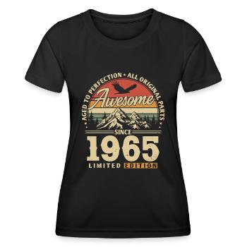 Excellent depuis 1965 - T-shirt sport Femme - noir - Devant - AI Model Female 172 light (172cm)