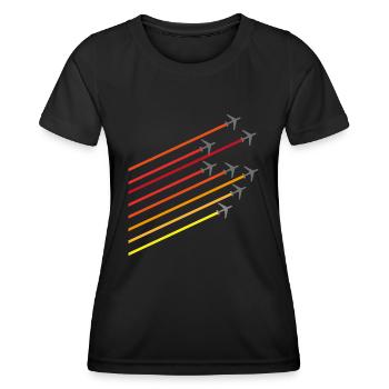 fliegen - Frauen Funktions-T-Shirt - Schwarz - Vorne - AI Model Female 172 light (172cm)