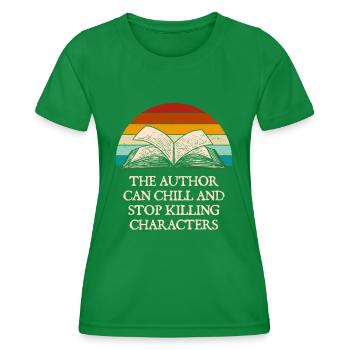 Der Autor kann lustige Buchliebhaber Humor Bookwor - Frauen Funktions-T-Shirt - Kelly Green - Vorne - AI Model Female 172 dark (172cm)