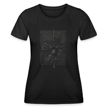 Conception des clés du secret - T-shirt sport Femme - noir - Devant - AI Model Female 172 light (172cm)