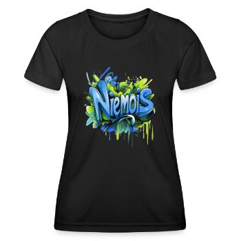 Niemois austrian dialect shirt - Women's Functional T-Shirt - black - Front - AI Model Female 172 light (172cm)