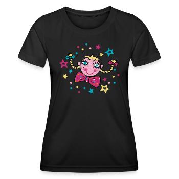 Confettis de carnaval - T-shirt sport Femme - noir - Devant - AI Model Female 172 light (172cm)