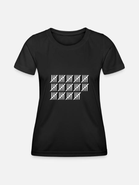 70th birthday - tally list - 70 years old - Women's Functional T-Shirt - black