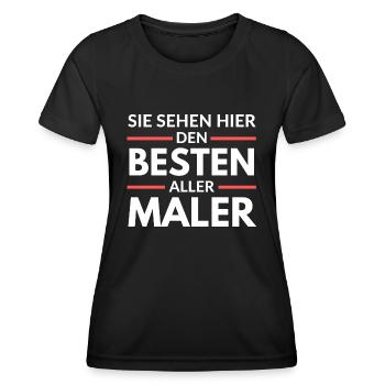 Sie sehen hier den Besten aller Maler - Frauen Funktions-T-Shirt - Schwarz - Vorne - AI Model Female 172 light (172cm)