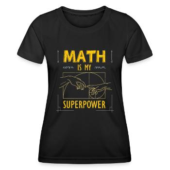Fibonacci Goldener Schnitt Mathe Kunst Spirale - Frauen Funktions-T-Shirt - Schwarz - Vorne - AI Model Female 172 light (172cm)